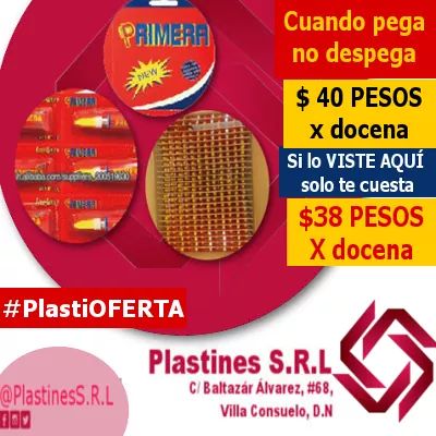 PlastinesSRL's tweet photo. #PlastiOFERTA del día. Primera, cuando pega no despega. https://t.co/jkiu6VvQWU