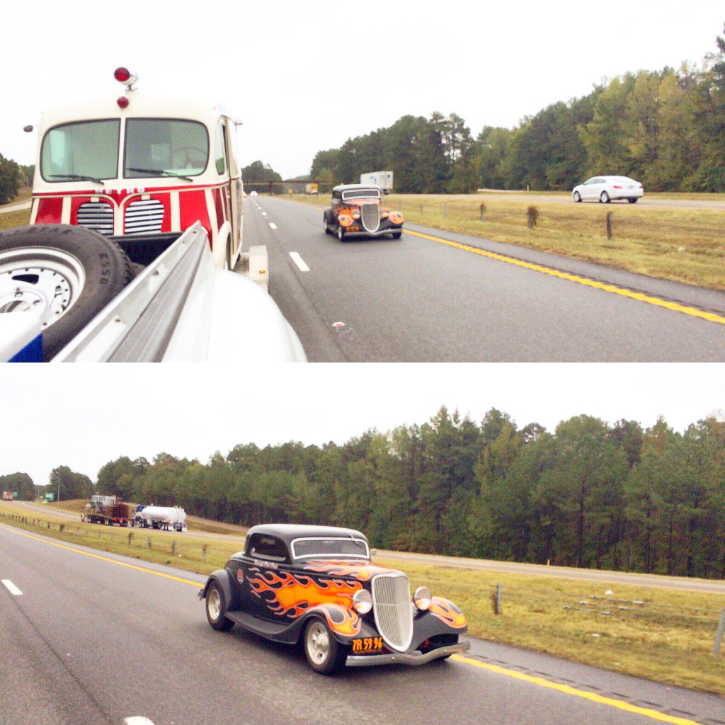 CruisinCone's tweet photo. Cruising Texas on the way with some cool rods. #SEMA2015 #DrivenDirtyTour #classicinstrument @LesNoyse @TODAYshow https://t.co/FPBeqzKSUB