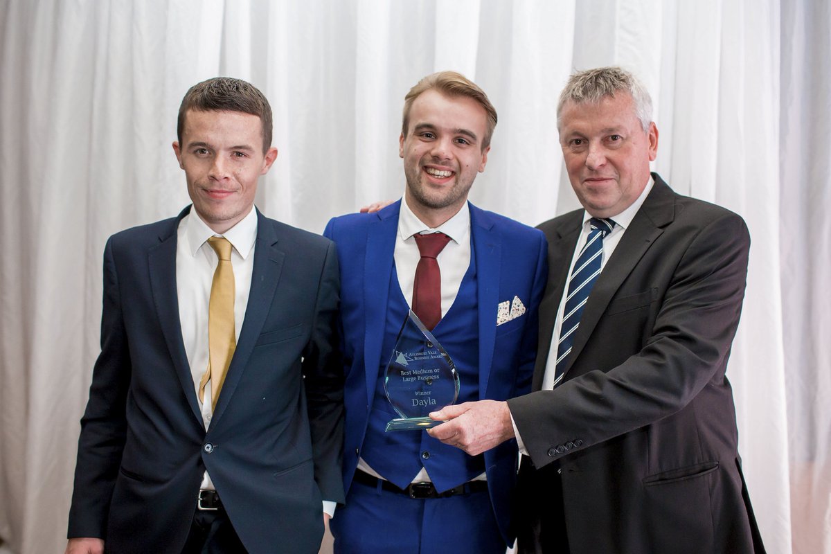 AVBAwards's tweet photo. @DaylaDrinks claiming the trophy for Best Medium or Large Business at the #AVBAwards - congratulations guys! https://t.co/LkVWKRGjPw
