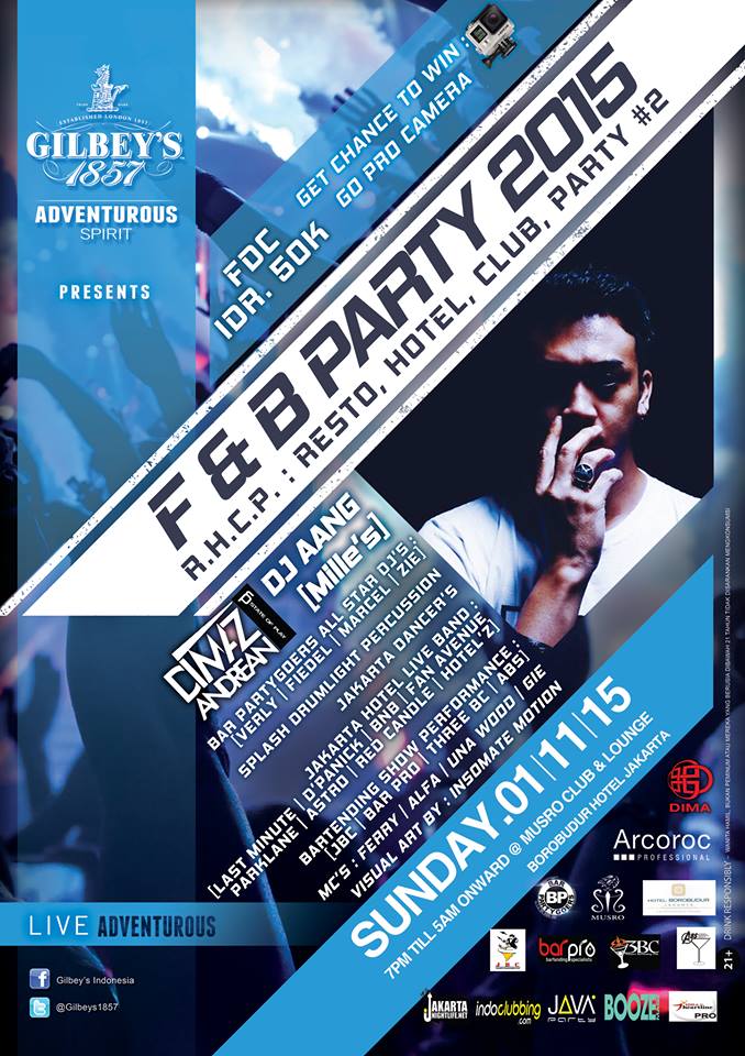 <a href="/Gilbeys1857/">Gilbey's Indonesia</a> #BIGBANGFNBPARTY2015 #HOSPITALITY <a href="/MusicRoomJKT/">Musro Club & Lounge</a> Sunday,November 1st '15 - 7pm Till 5am Cc <a href="/hotelierindo/">Hotelier Indonesia Magazine</a>