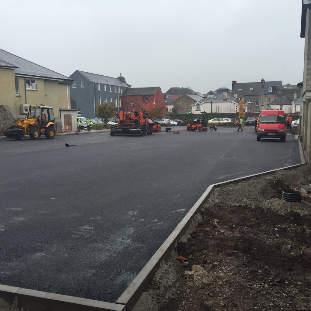 Terra_Nua's tweet photo. New car park @GlanbiaPlc in @ Dungarvan Shared Services Offices. White lining to start shortly #letsbuild https://t.co/X65yichZbz