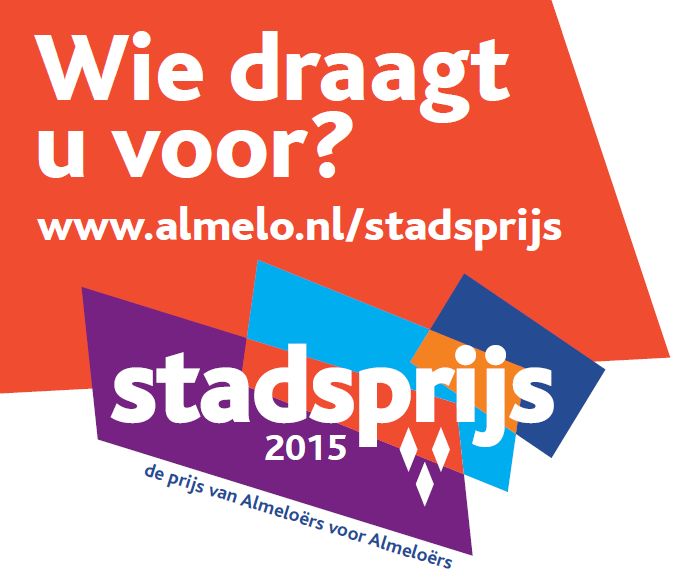 Wie wint de Stadsprijs #Almelo 2015? Draag nu kandidaten voor via almelo.nl/stadsprijs. Dat kan nog tot 1 nov.