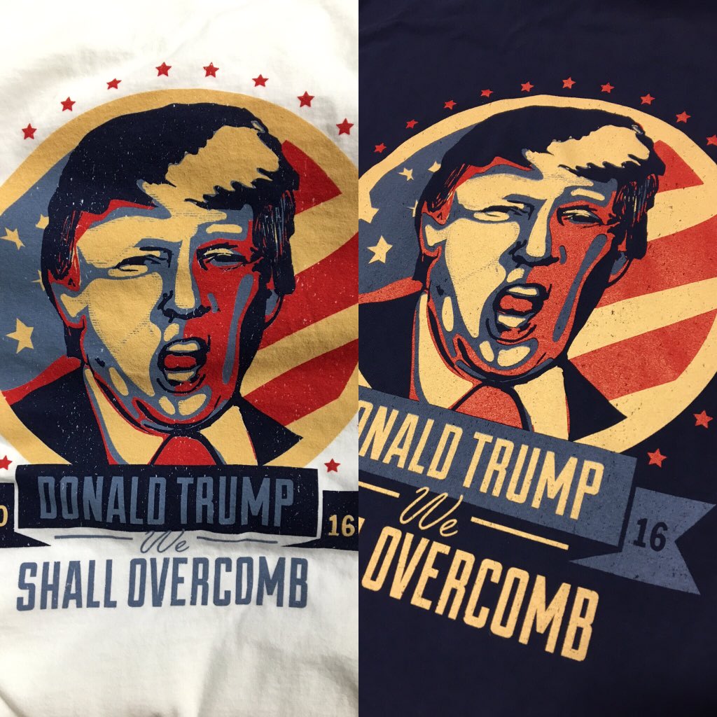 frocketfriday's tweet image. Hot off the press. #Trump tees!