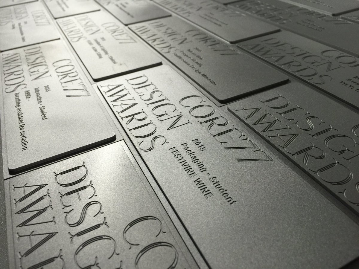 core77's tweet photo. Good things come to those who wait. Luckily there's priority shipping. #C77DA trophies out this week. https://t.co/kTaAeO5zUI