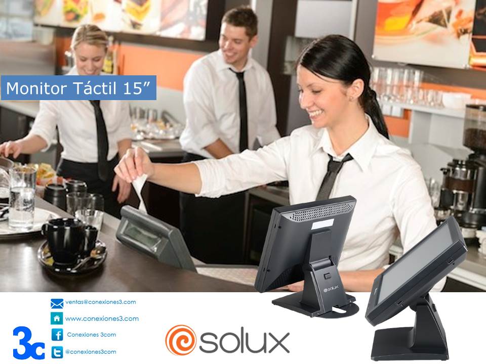 Conexiones3com's tweet photo. Monitor Tactil de 15" #solux Ideal para cualquier tipo de negocio. @Conexiones3com @tienda3com https://t.co/xhXpZAEN3O