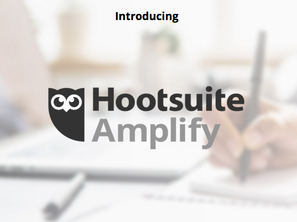 matthswitzer's tweet photo. RT @mavenites: @matthswitzer introduces Hootsuite Amplify, the new Employee Advocacy Solution. #hootamplify https://t.co/q5WKfD877a