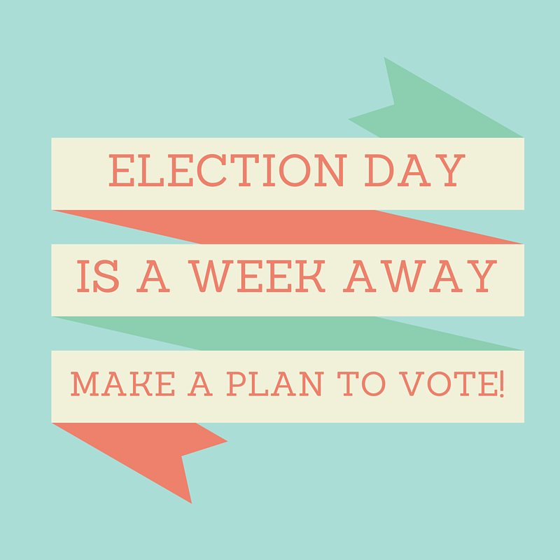 AFSCME962's tweet photo. Election Day is just one week away! Make your plan to vote! https://t.co/ICjzt5bIYU