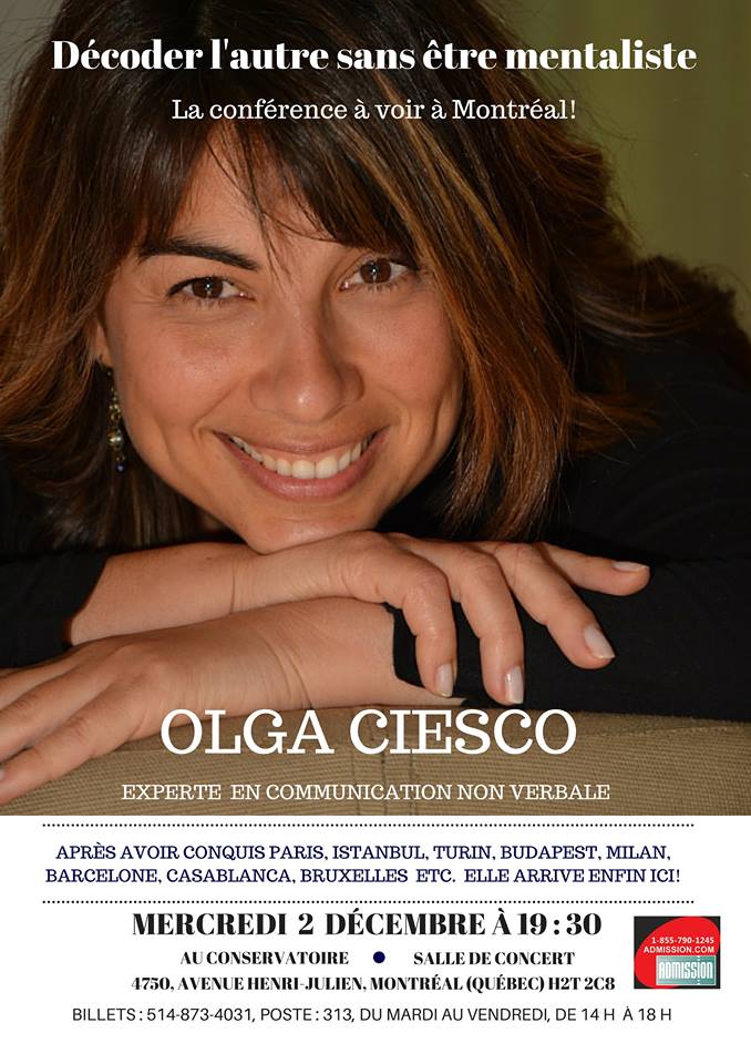 Conférence à Montréal le 2 décembre ! J'ai hâte !! #proud #Montreal