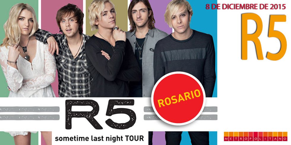 Este 08.12 <a href="/officialR5/">R5</a> en <a href="/MetropolitanoRo/">Metropolitano Ros</a> 
Conseguí tus entradas en <a href="/TurboEntrada/">TURBO ENTRADA</a>