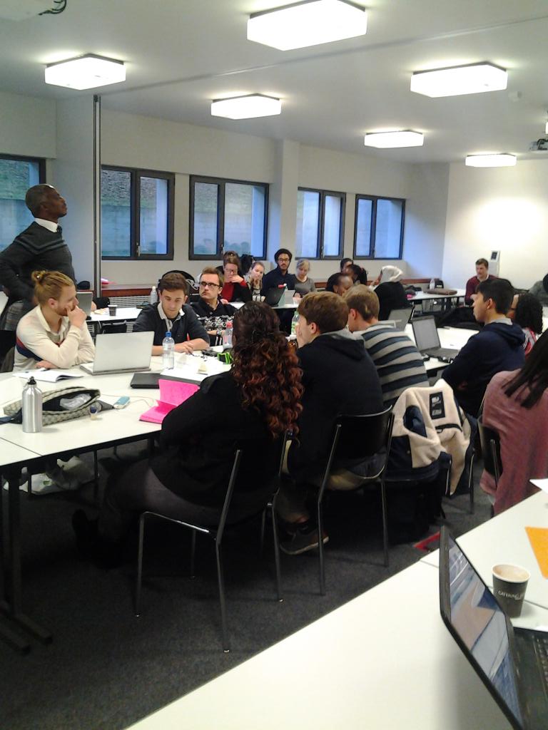 StrathU's tweet photo. Doing businesses in Africa seminar currently ongoing with univ of st.Gallen &amp; Strathmore students #smcacademictrip https://t.co/l5w3jE8wqa