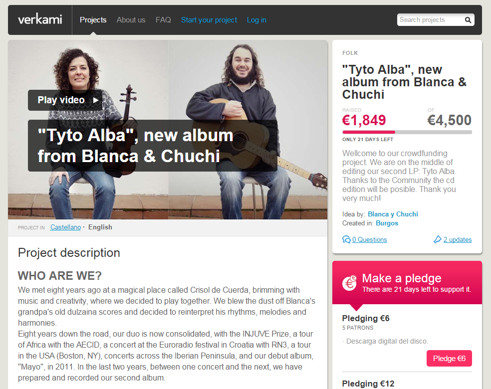 Dear English speakers friends, here you have an english version of our crowdfunding campaign vkm.is/tytoalba