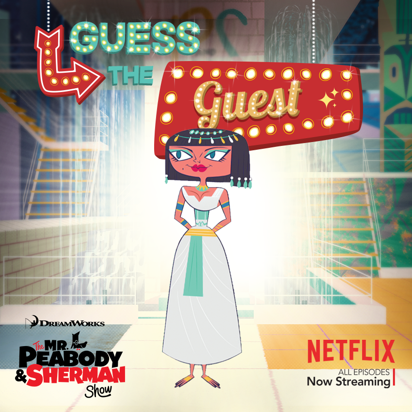 Dreamworks's tweet photo. It’s the beautiful Cleopatra!  Beware of her looks.  They definitely do not mask her manners! #PeabodyShow https://t.co/LGgfbJegPt