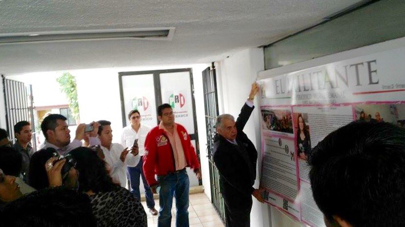 PRICuilapam's tweet photo. Presentación del periódico mural en el Comité Directivo Estatal  del  @CDEPRIOaxaca #Oaxaca @Mafud_PRI https://t.co/ookG2YeMlV