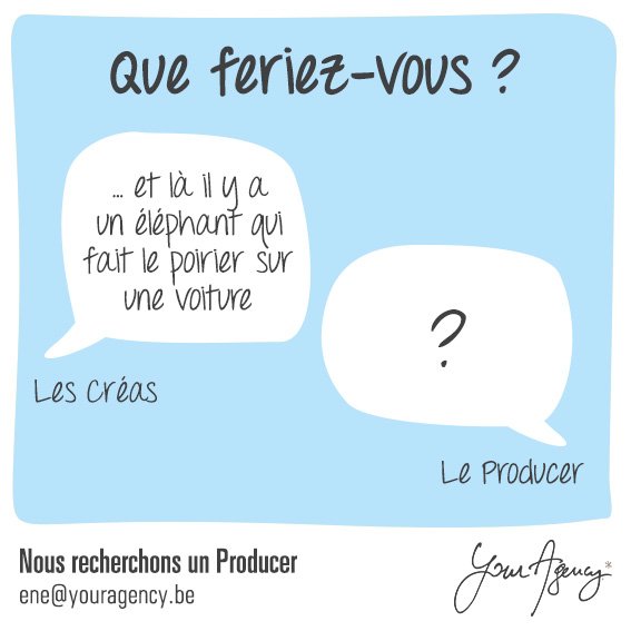 YourAgencyBe's tweet photo. You’re creative, client centric, digital minded. Contact us https://t.co/VINYo3uotN #job #belgium #agency https://t.co/L3k27Vhf3i