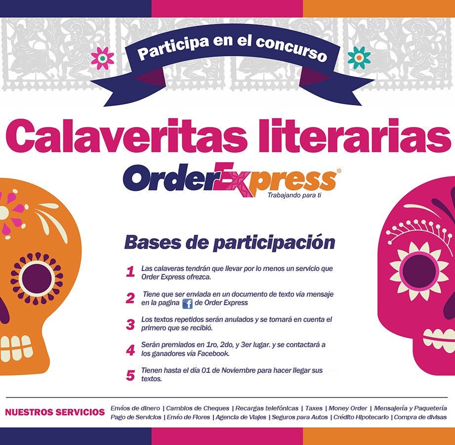 #QueLindoEsoDe los concursos que lanza #OrderExpress facebook.com/orderexpress.s… Participa y gana un excelente premio