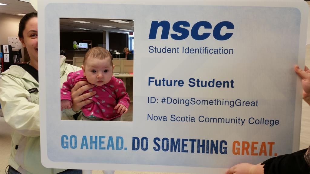 Savisjr's tweet photo. #nsccOpenHouse Our youngest student!!! https://t.co/NfiKk77Tac