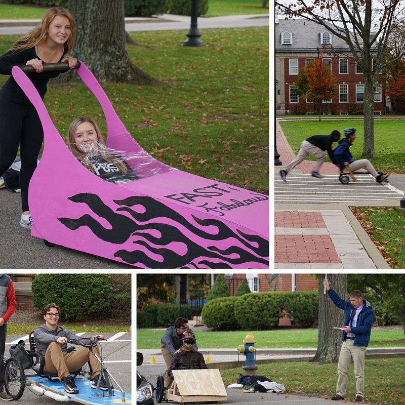 shady_side's tweet photo. Mr. Skinner's physics 2 students put their lessons to the test with go cart races around the Quad. #SSASeniorSchool https://t.co/gkK3t3oVvH