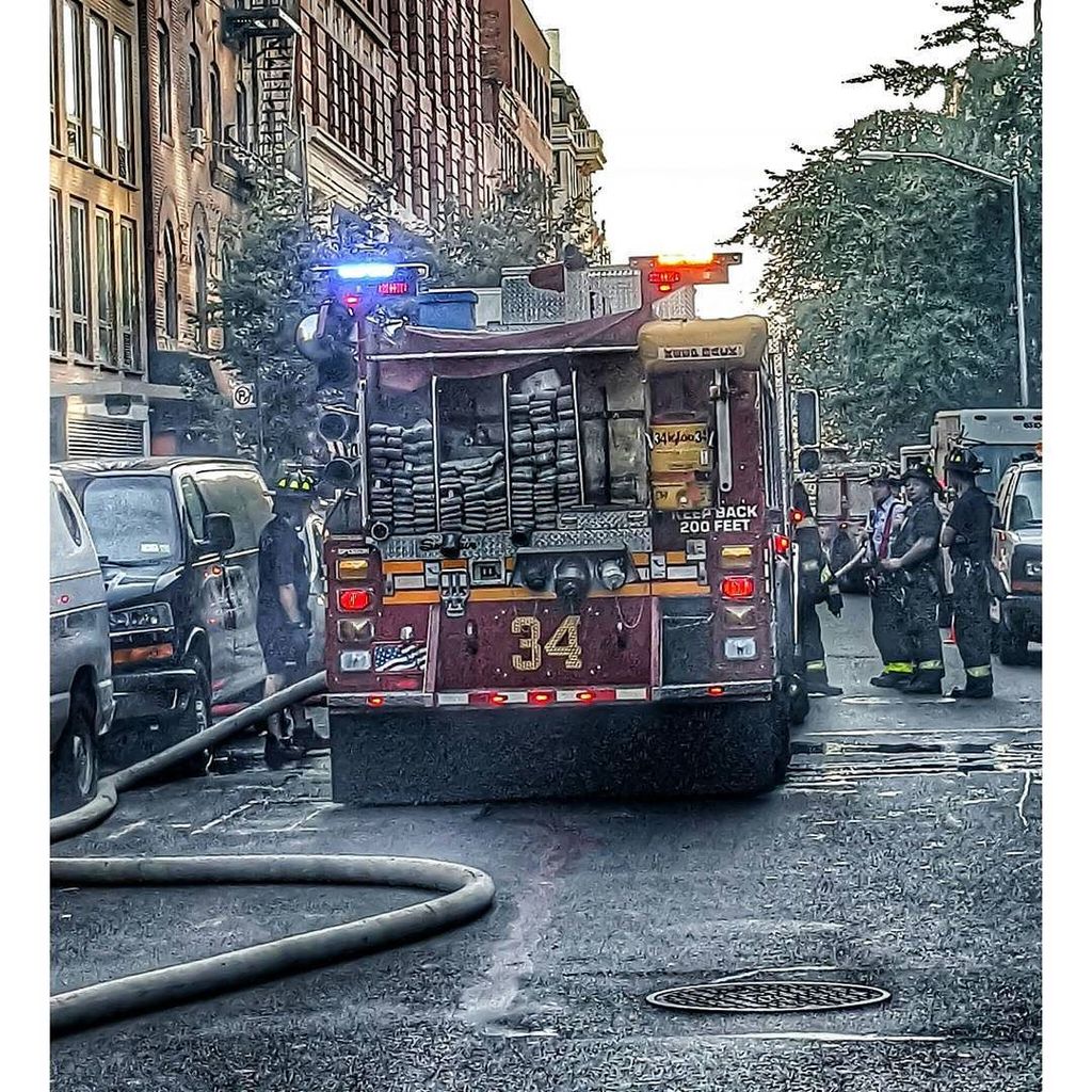 AFireStation's tweet image. Found this cool photo, not mine This is #Engine34 during a 2nd Alarm in #Chelsea 
_________________________________…