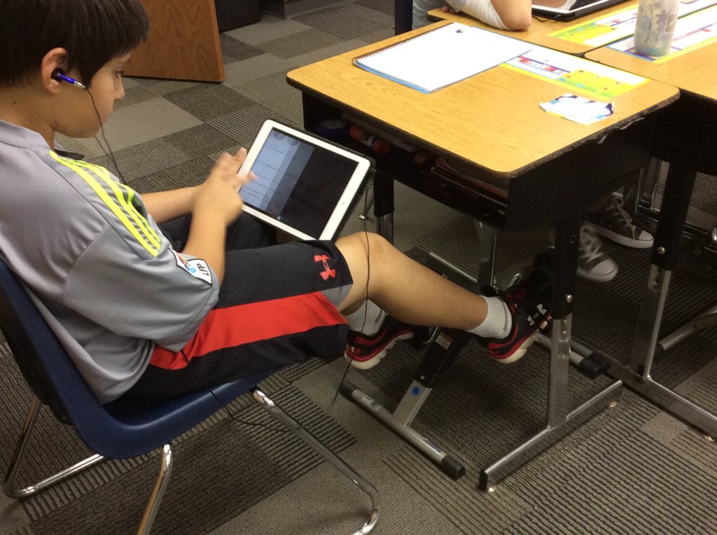 BraatzPSE's tweet photo. Thank you PSE PTO for funding our awesome grant! My kiddos love their foot peddlers! https://t.co/VQnMCeV9LU