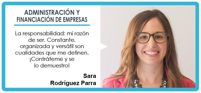 LanZamEmpleo's tweet photo. Os presentamos a @Sararparra Licenciada en ADE y especializada en Finanzas. Iniciativa, compromiso y responsabilidad https://t.co/Kc6kC52O8t