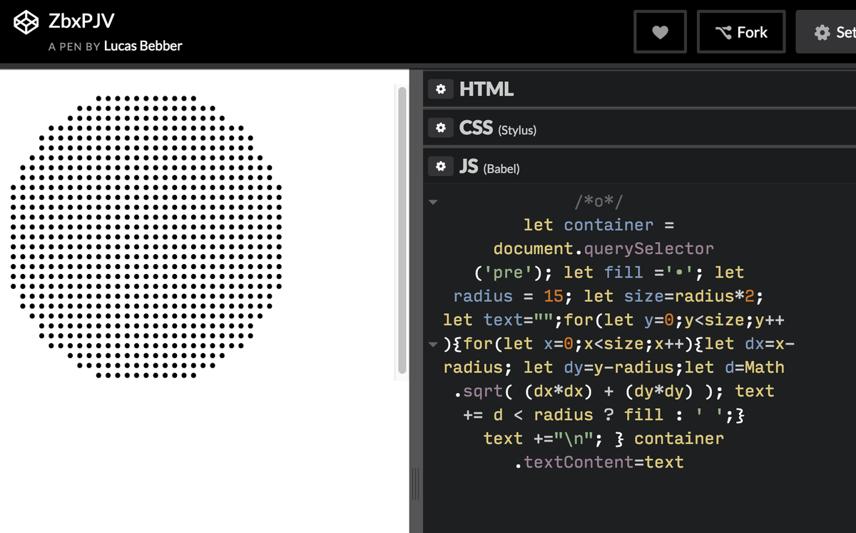 chriscoyier's tweet image. ⊙ – ⊙

codepen.io/lbebber/pen/Zb…