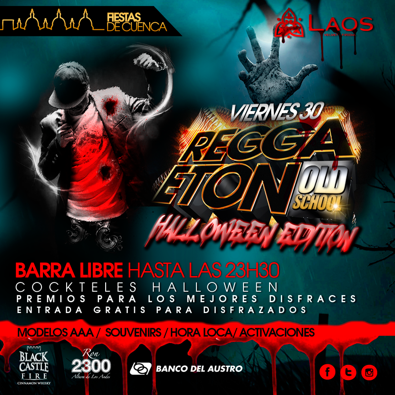 lolasbardiscotk's tweet photo. REGGAETON OLD SCHOOL HALLOWEEN EDITION!
Iniciamos las fiestas con el mejor evento! #laosdiscoteca https://t.co/69SFdweSvN