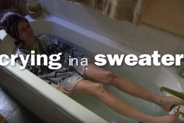 TheWrap's tweet photo. MORNING LAUGH ๐: @JimmyKimmel Debuts Kristen Wiig's New Indie Movie #CryingInASweater WATCH: https://t.co/cU67Ko0GFJ https://t.co/WpRUokHf8B
