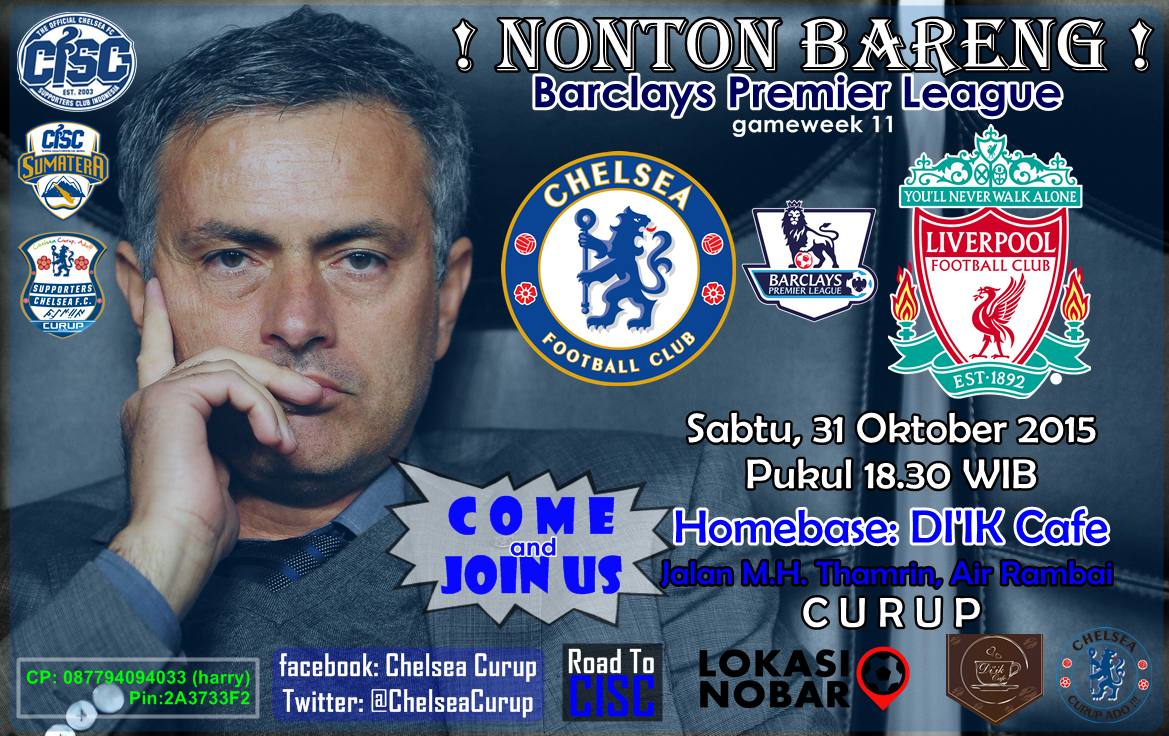 ChelseaCurup's tweet photo. @Lokasi_Nobar Nonton Bareng di Sabtu Malam (31 Okt 2015) #RoadToCISC #ThisIsCISC https://t.co/DshATHandn