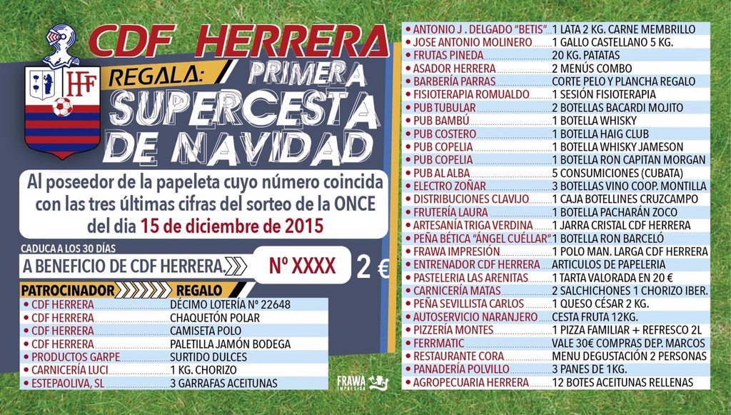 Ya está aquí la I SUPERCESTA DE NAVIDAD DEL HERRERA. ¡Vaya cantidad de regalos!