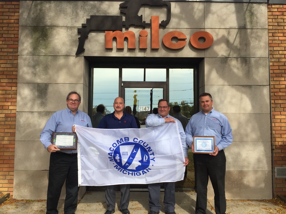 MilcoMFG's tweet photo. Thanks @MEDC for coming out today to recognize our 65 year commitment to the community! https://t.co/WZ2YvsxiVc