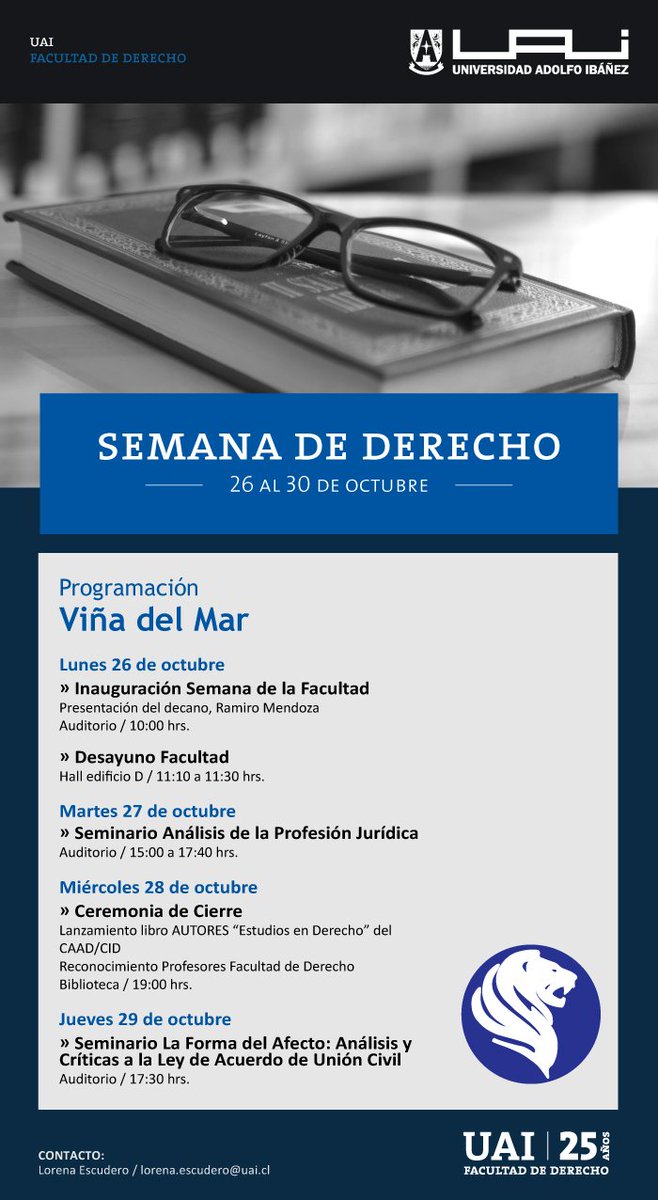 UAI_VINA's tweet photo. Te esperamos hoy a las 15°° hrs. en el Seminario de Análisis de la Profesión Jurídica de @UAIDerecho @Avancemos_UAI https://t.co/hLu6HwROAq