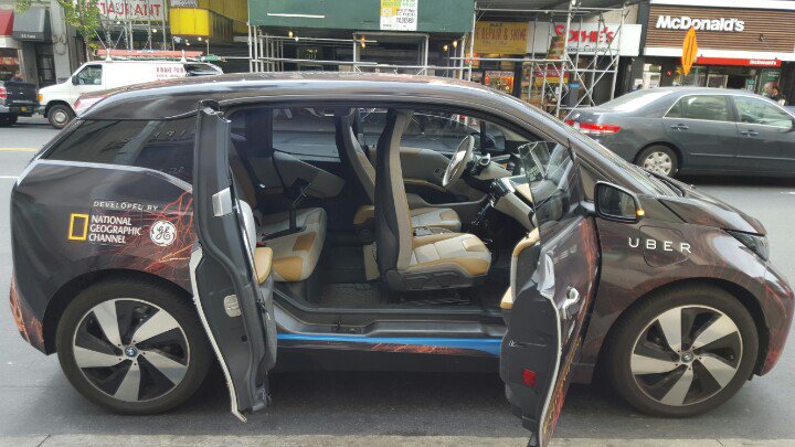 eztax18's tweet photo. Thanks @Uber and @National Geographic Channel  for the wonderful ride on the BMW i3 #BREAKTHROUGH https://t.co/bIyNc0MSLb