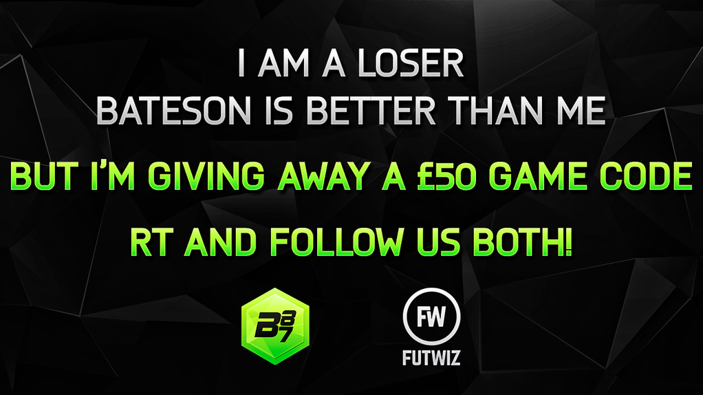 FUTWIZ's tweet photo. RT and follow us &amp; @bateson87 to be in with a chance of winning a £50 game code! (XB/PS) winner drawn Weds 28th Oct https://t.co/qQnrzlIUjE