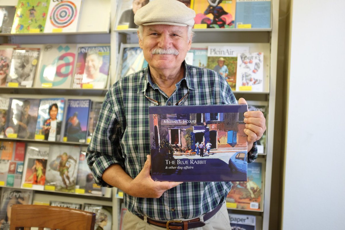 lcad's tweet photo. #LCAD #FineArts #faculty #MichaelJacques signing his new book #TheBlueRabbit: https://t.co/6mWufjKCqm #LCADLibrary https://t.co/jB6YFZHOiG