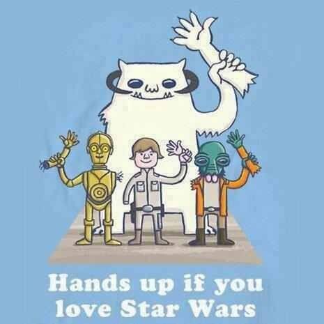 ClassicStarWars's tweet photo. #StarWars hands up if you LOVE @starwars https://t.co/UpuAFRWMnm