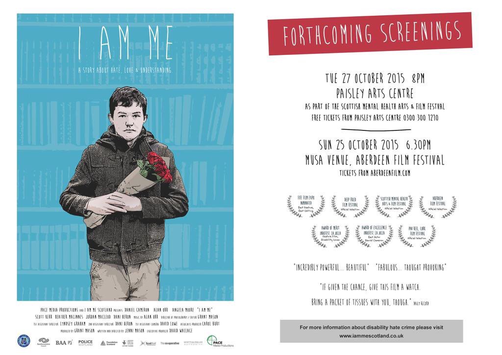 jeanmcameron's tweet photo. A new Scottish film, telling the story of one young man's experience of disability hate crime.  Compelling @pace_yt https://t.co/B428ENDlRS