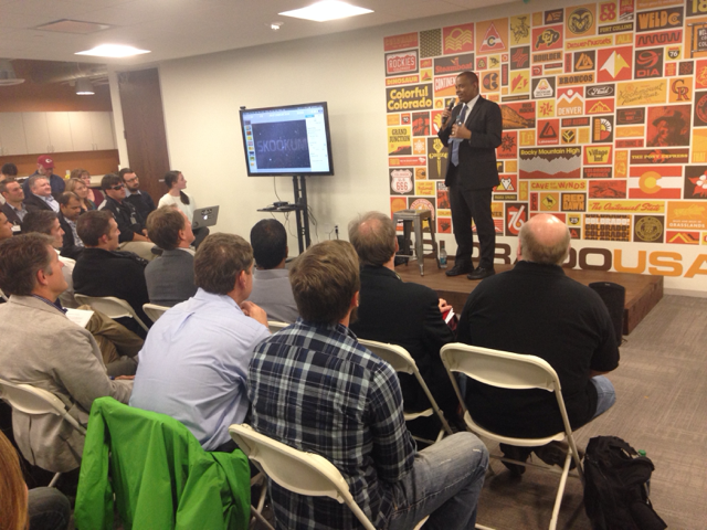 SecretaryFoxx's tweet photo. With the smart, savvy @Skookum crowd as they share their big ideas for our most pressing transportation challenges. https://t.co/bUKrT3s3Rb