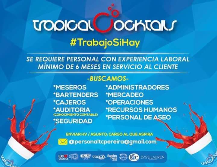 ASOBARESPEREIRA's tweet photo. Buscas emple??!! @CAMACOLRDA @camarapereira @CaracolPereira @Rutas_PCC @lacarinosa1210 @CaroMarinG_ @EjeCafetero_ https://t.co/xltaZ6huOa