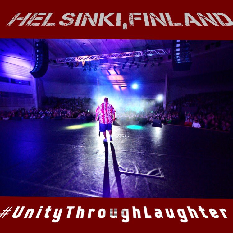 fluffyguy's tweet photo. Thank u Helsinki for a being a great end to our European tour w/ @MartinComic @LarryOmaha #UnityThroughLaughter https://t.co/Dk2RKPnNRS
