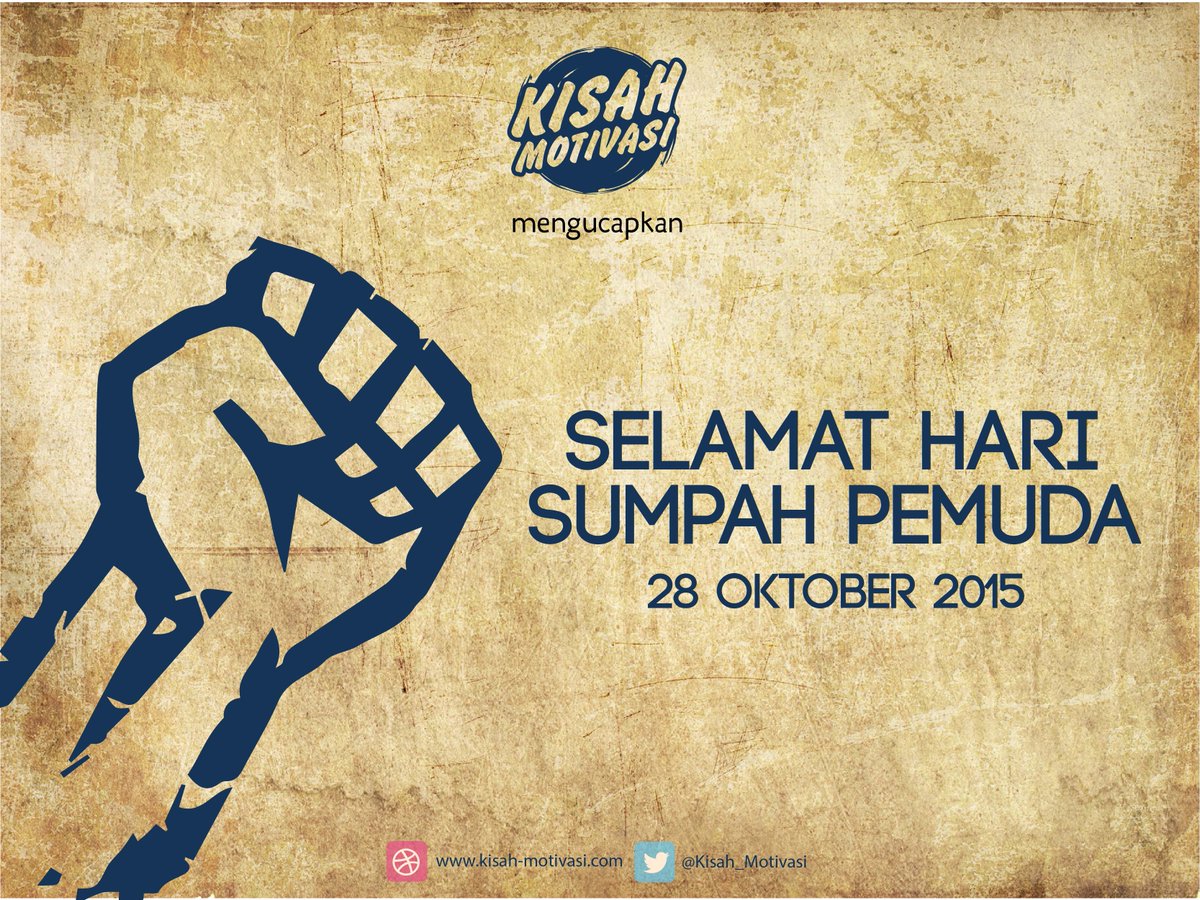 Kisah_Motivasi's tweet photo. "Beri aku 10 pemuda,
niscaya akan kuguncangkan dunia"
~ Soekarno
Selamat Hari Sumpah Pemuda, Sobat Motivasi! https://t.co/PKV8SBTtAv