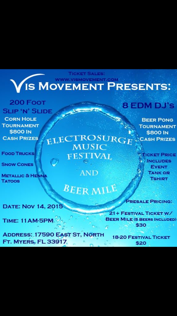 VisUniversity's tweet photo. Tickets for our upcoming Music Festival + Beer Mile are available on our website w/ the Presale ending this Sunday! https://t.co/dmDKQaC7vG