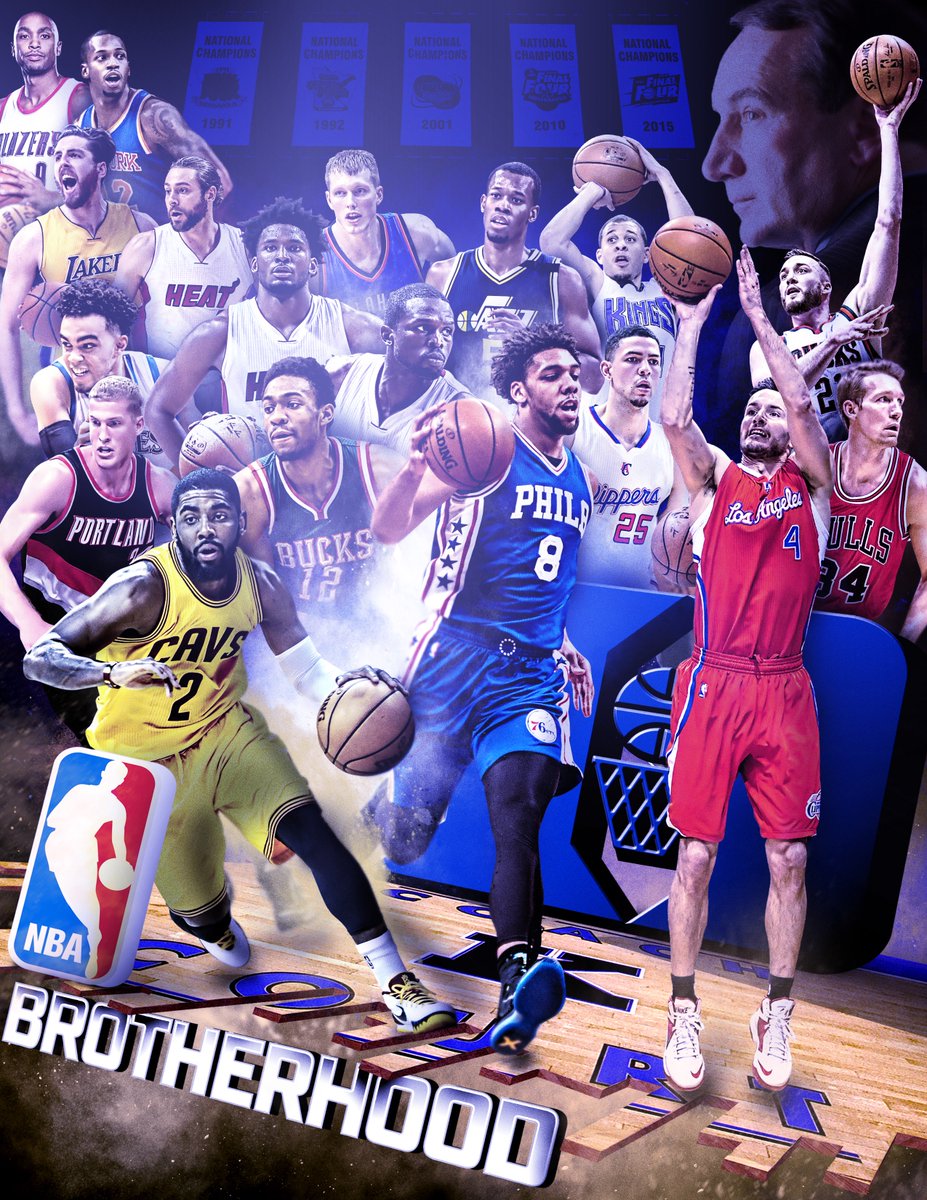 DukeMBB's tweet photo. Good luck to all our guys as they begin the 2015-16 NBA season! 

#Brotherhood #DukeintheNBA https://t.co/wnC1CKruPI