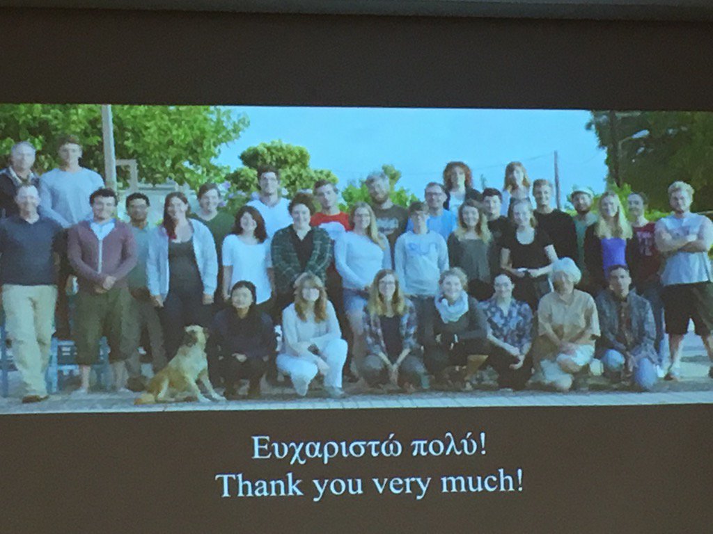 takis_metaxas's tweet photo. The Wellesley college team that worked excavating at Eleonas in Viotia presented at #Tanner2015 https://t.co/Bpg4s2Dimk
