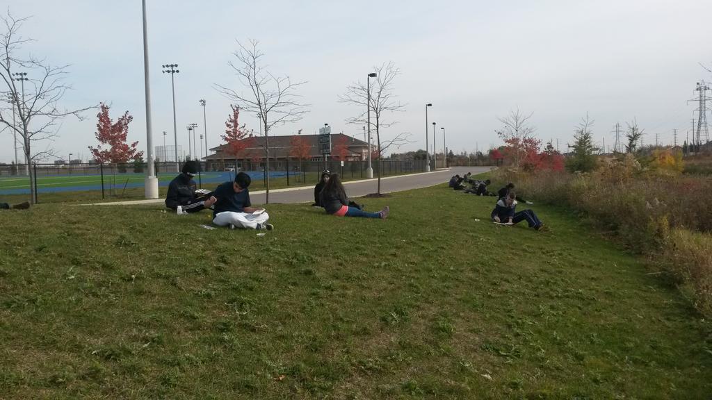 Suzuki science students painting an ecosystem <a href="/DavidSuzukiSS/">David Suzuki Secondary School</a>