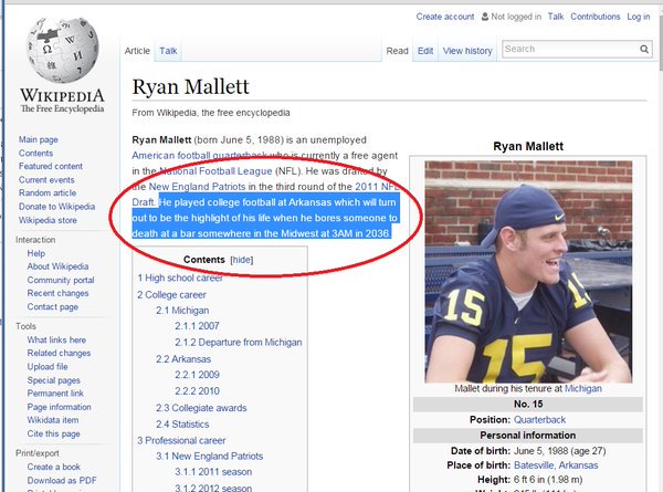 B1ackSchefter's tweet photo. Ryan Mallett's Wiki page https://t.co/X8i9xUZl2w