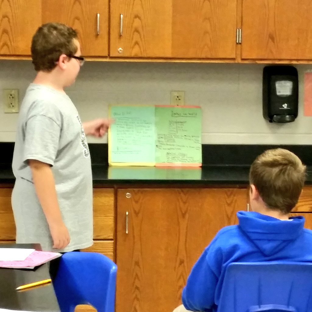 Eastside_PLTW's tweet photo. 6th graders (Aviators) peer presentations todays. Super impressive with their knowledge! #STEM #PLTW_KY #PLTWORG https://t.co/IzgALqwma2