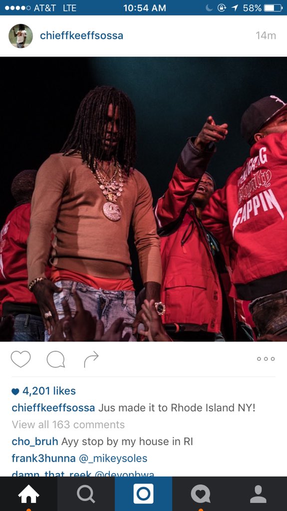adam22's tweet photo. Does Chief Keef think that Rhode Island is part of New York https://t.co/gtlo9PDIgD