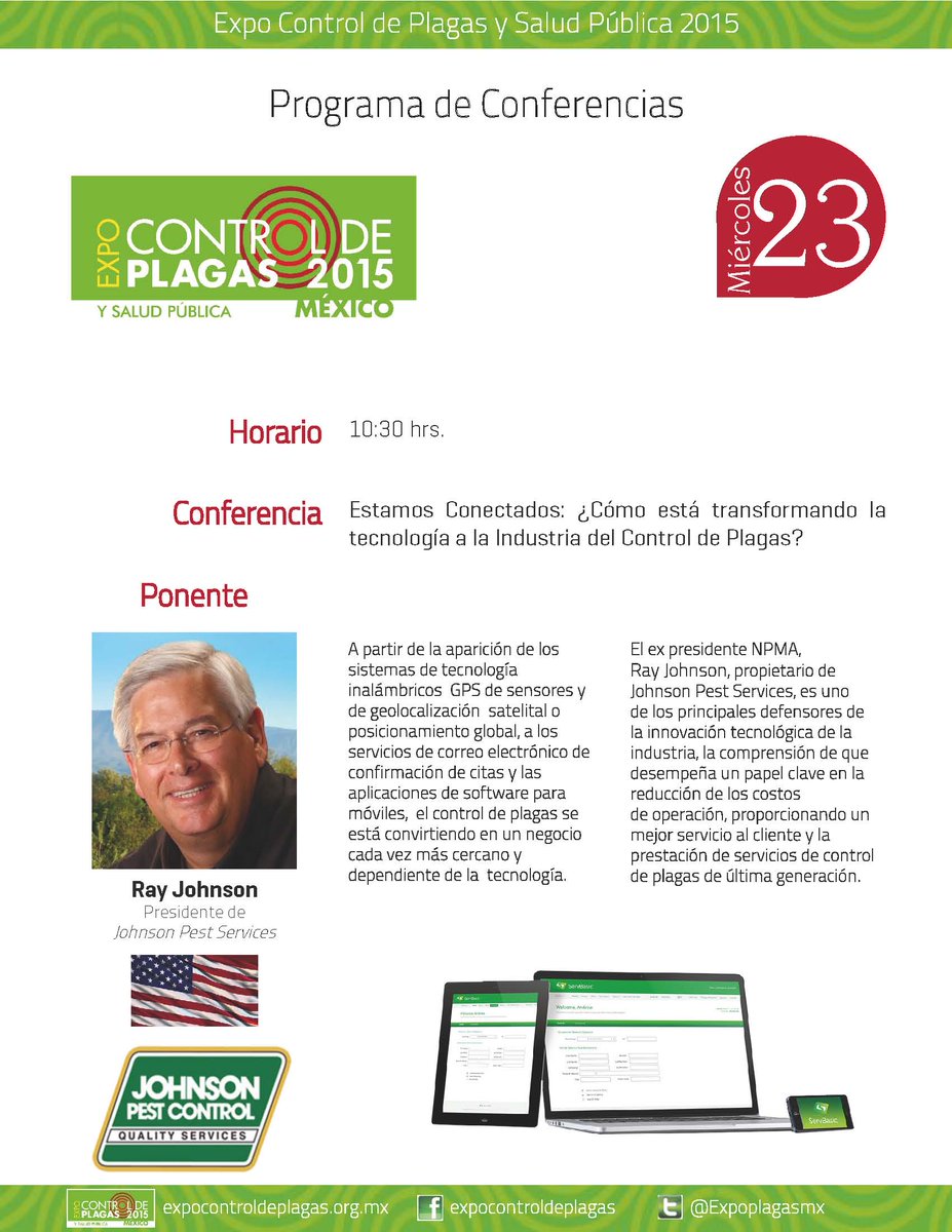 Expoplagasmx's tweet photo. #Memorias #ExpoPlagas2015"Estamos Conectados: la tecnología en el  Control de Plagas?", a cargo de Ray Johnson, https://t.co/ANDg5o8hT8