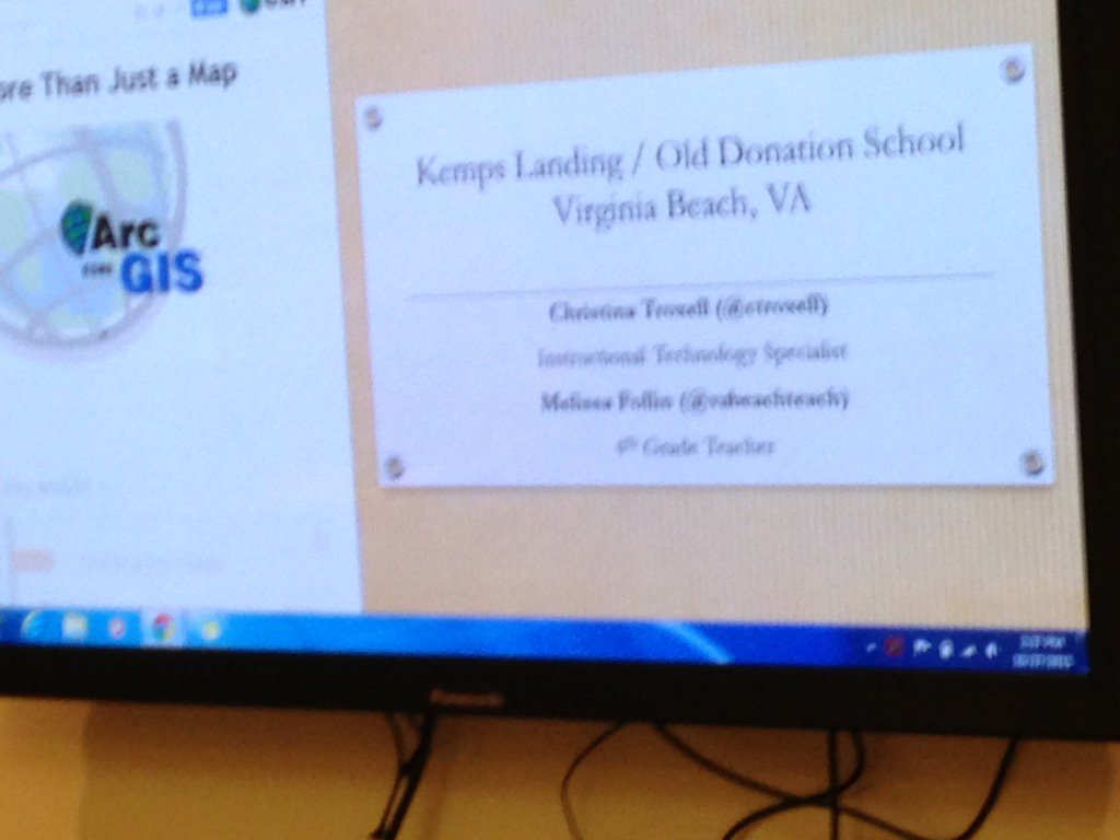 Principal4GT's tweet image. @ctroxell @vabeachteach #vagifted2015 @gchribar ArcGIS in gifted land #ProudPrincipalMoment