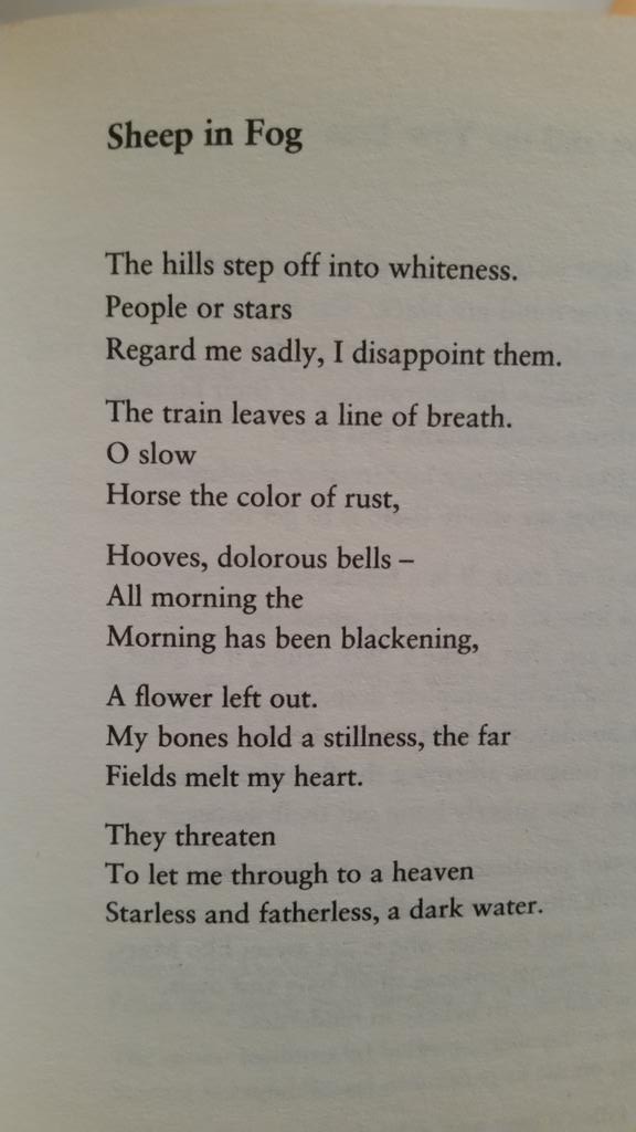 Paul Smith On Twitter Heres Sylvia Plaths Sheep In Fog - 